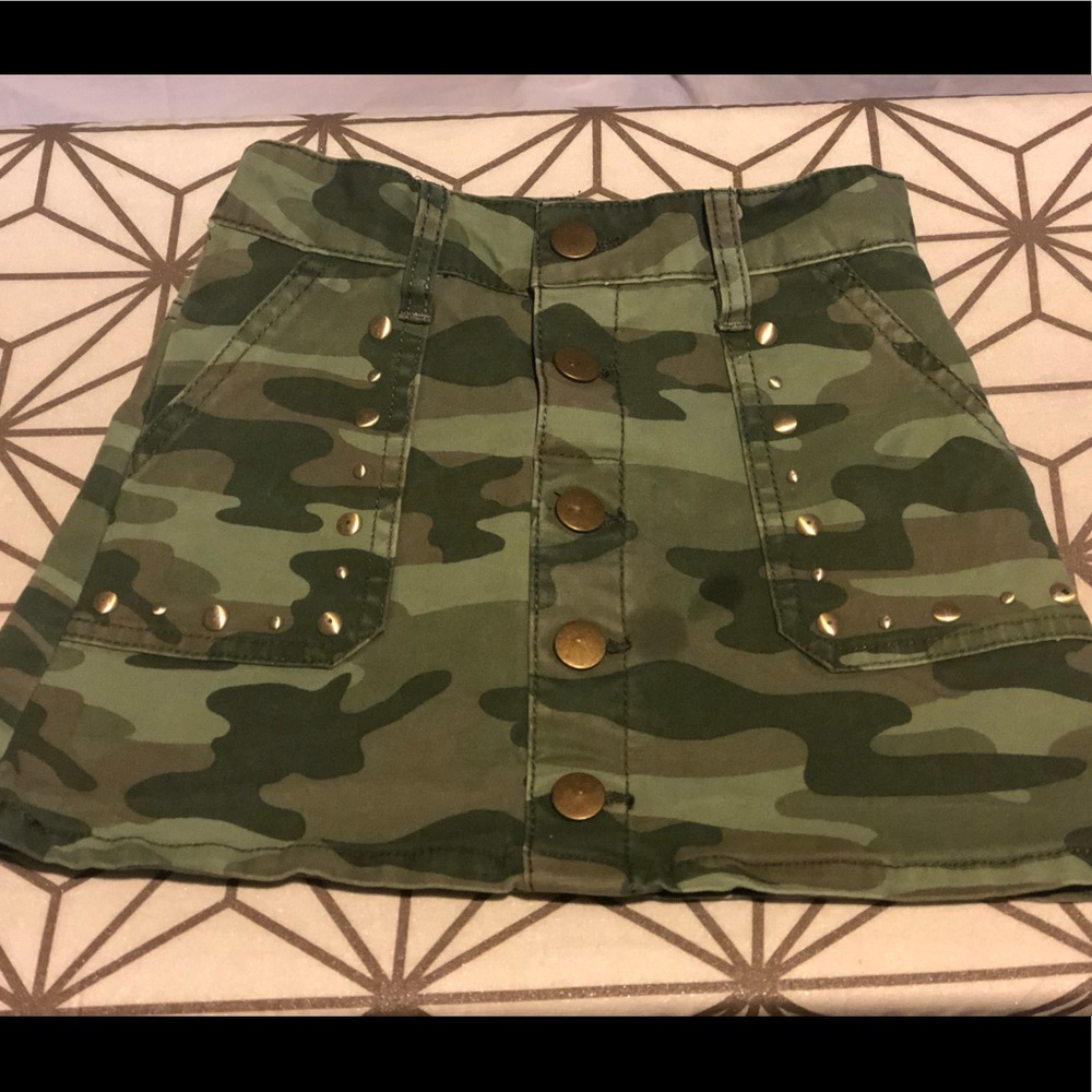 Justice Camouflage skirt with attached shorts